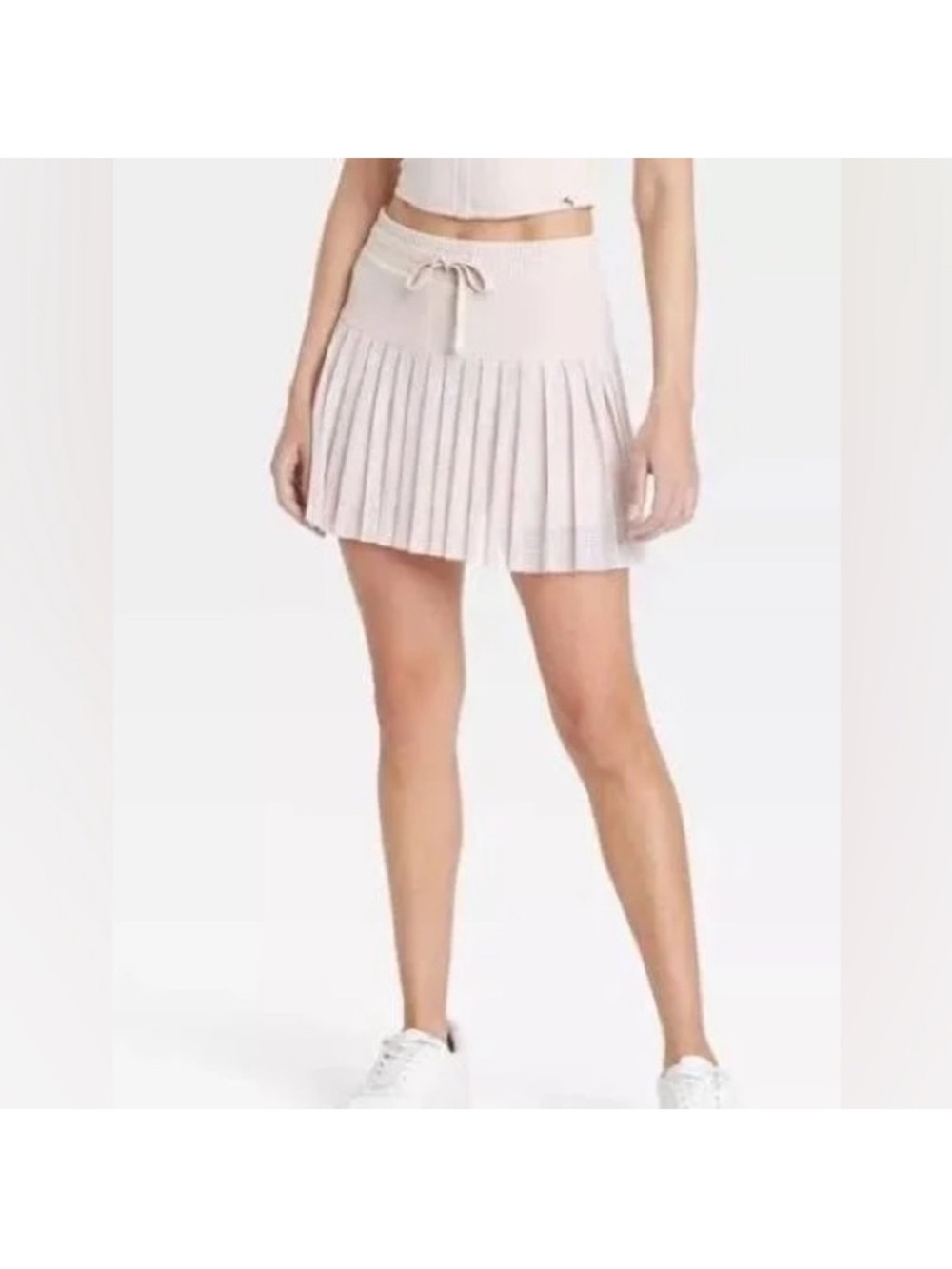 JoyLab Beige Pleated High-Rise Active Skort with Built-In Shorts